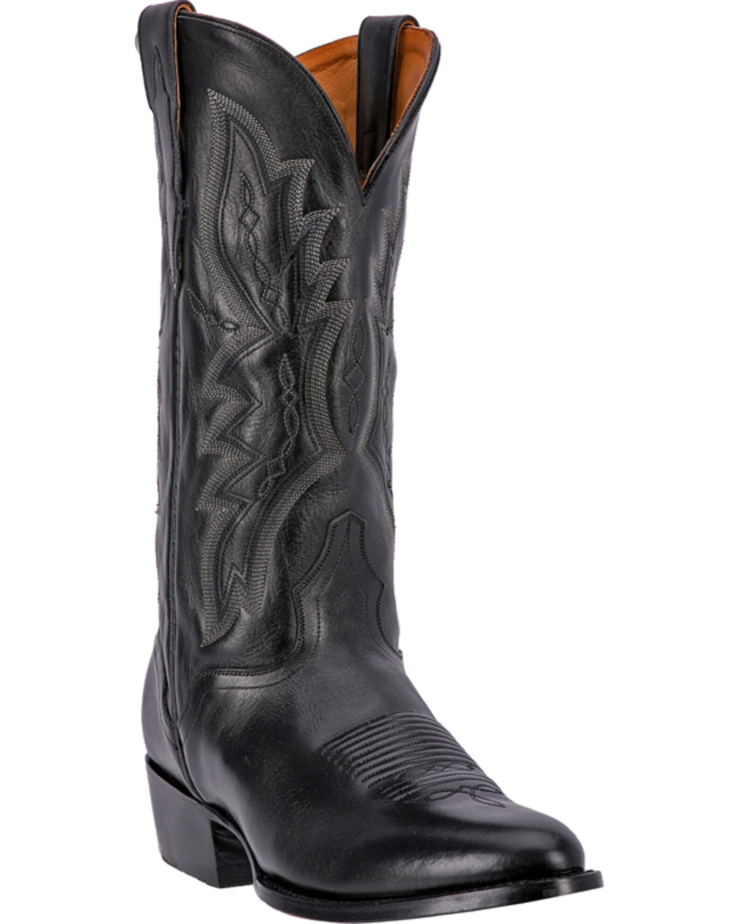 El Dorado Men's Round Toe Vanquished Calf Western Boots 3 El Dorado Men's Round Toe Vanquished Calf Western Boots