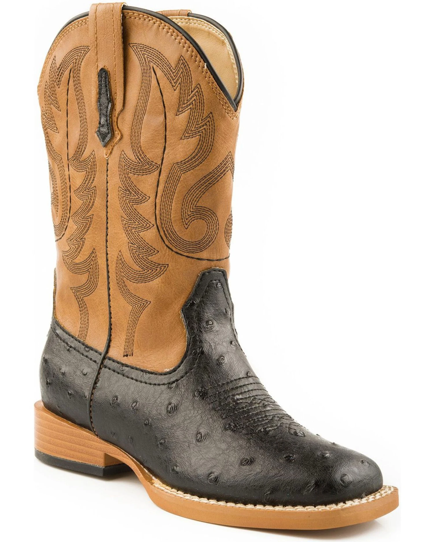 Roper Men's Ostrich Print Western Boots 3 Roper Men's Ostrich Print Western Boots