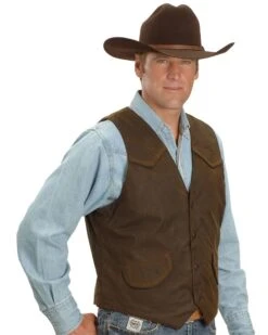 Outback Trading Co. Cliff Dweller Berber Lined Oilskin Vest 7 Outback Trading Co. Cliff Dweller Berber Lined Oilskin Vest -Boot Barn 080124 14 P1