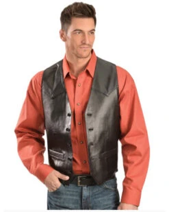 Scully Men's Lamb Leather Western Vest - Tall 11 Scully Men's Lamb Leather Western Vest - Tall -Boot Barn 082B27 7018 P1
