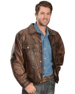 Kobler Leather Men's Rusty Leather Jacket 11 Kobler Leather Men's Rusty Leather Jacket -Boot Barn 082D89 41 D1