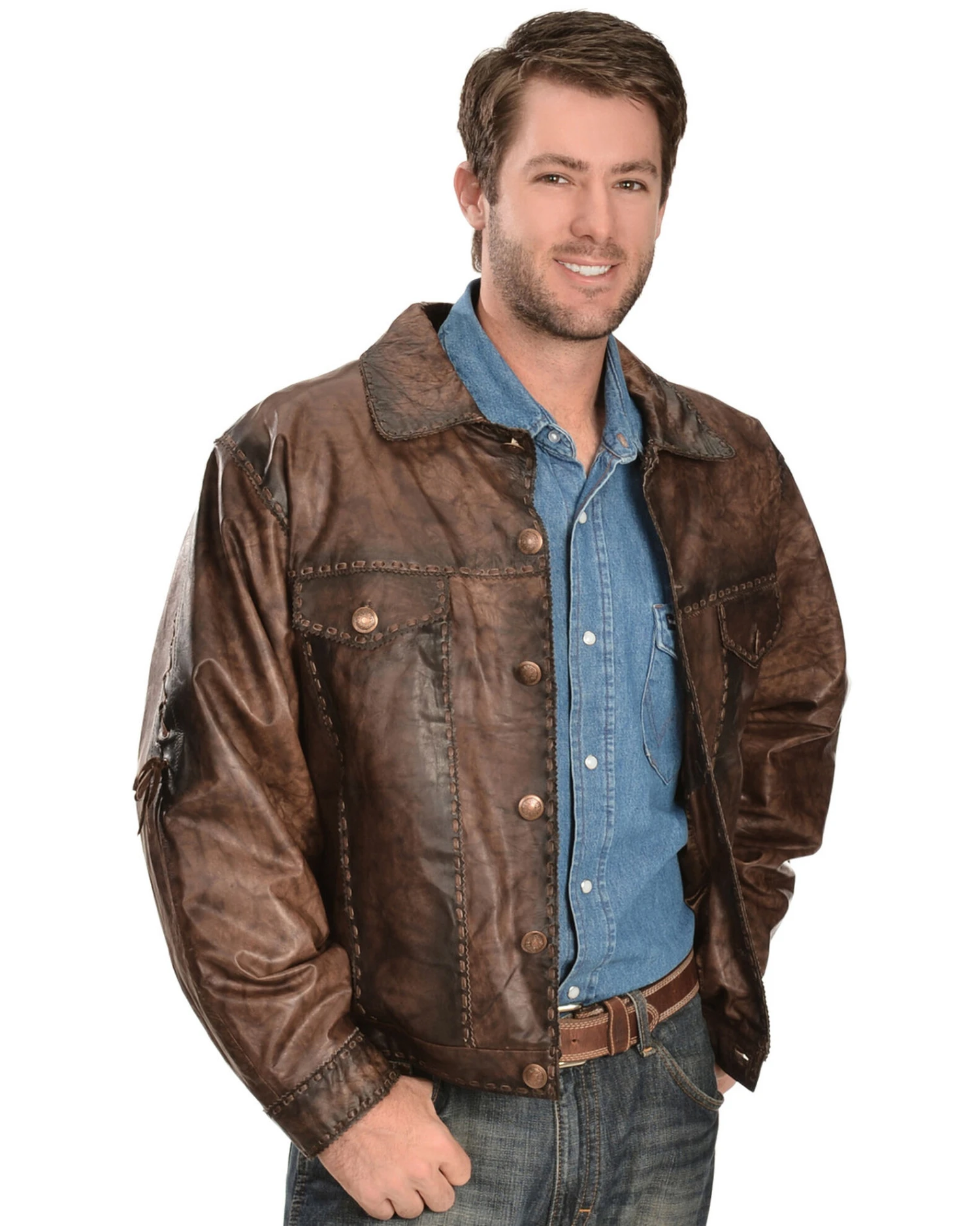 Kobler Leather Men's Rusty Leather Jacket 7 Kobler Leather Men's Rusty Leather Jacket - Image 5