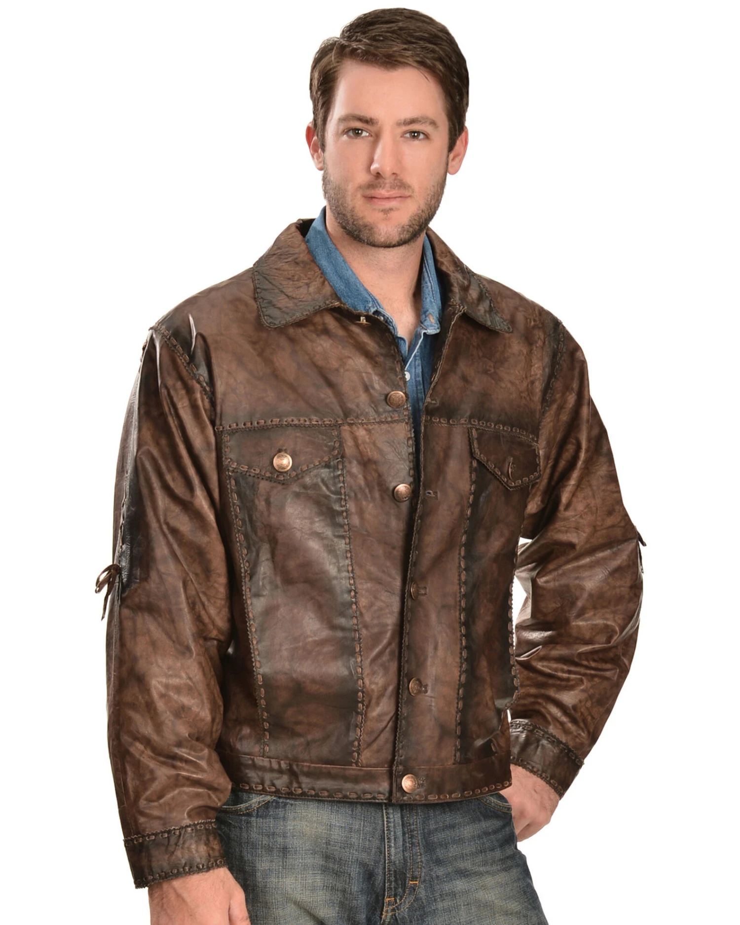 Kobler Leather Men's Rusty Leather Jacket 4 Kobler Leather Men's Rusty Leather Jacket - Image 2