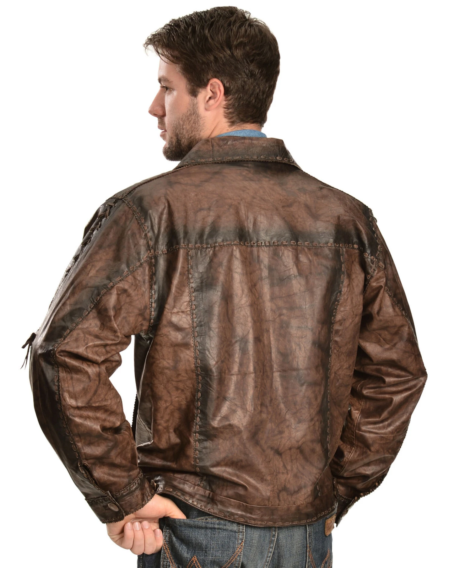 Kobler Leather Men's Rusty Leather Jacket 6 Kobler Leather Men's Rusty Leather Jacket - Image 4