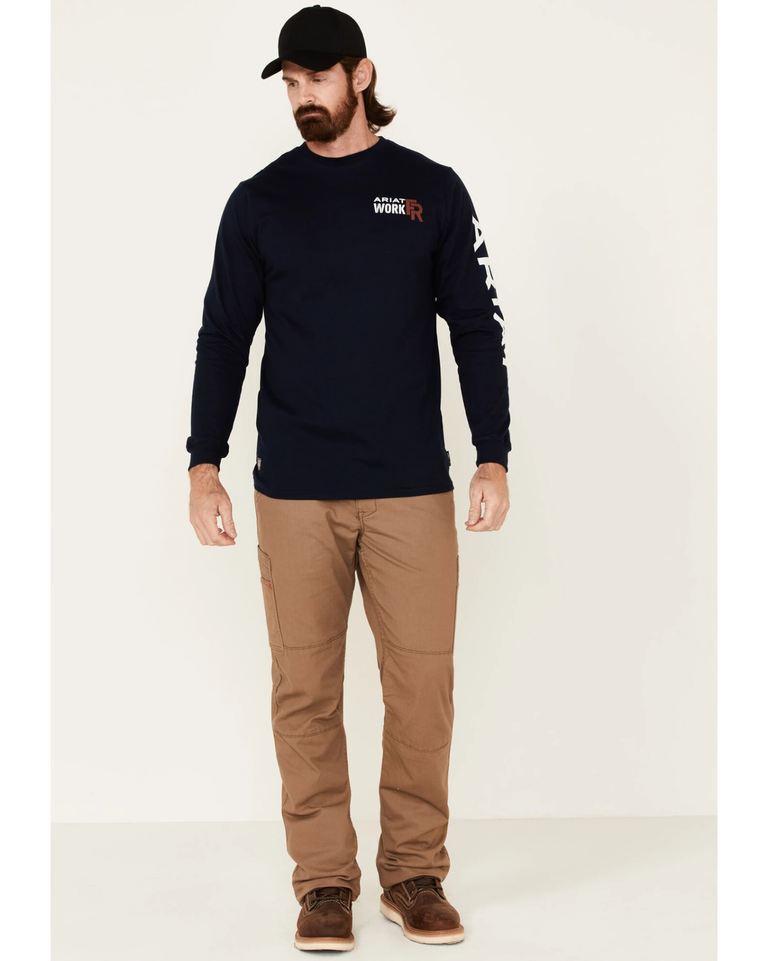 Ariat Men's FR Logo Crew Neck Long Sleeve Shirt 3 Ariat Men's FR Logo Crew Neck Long Sleeve Shirt