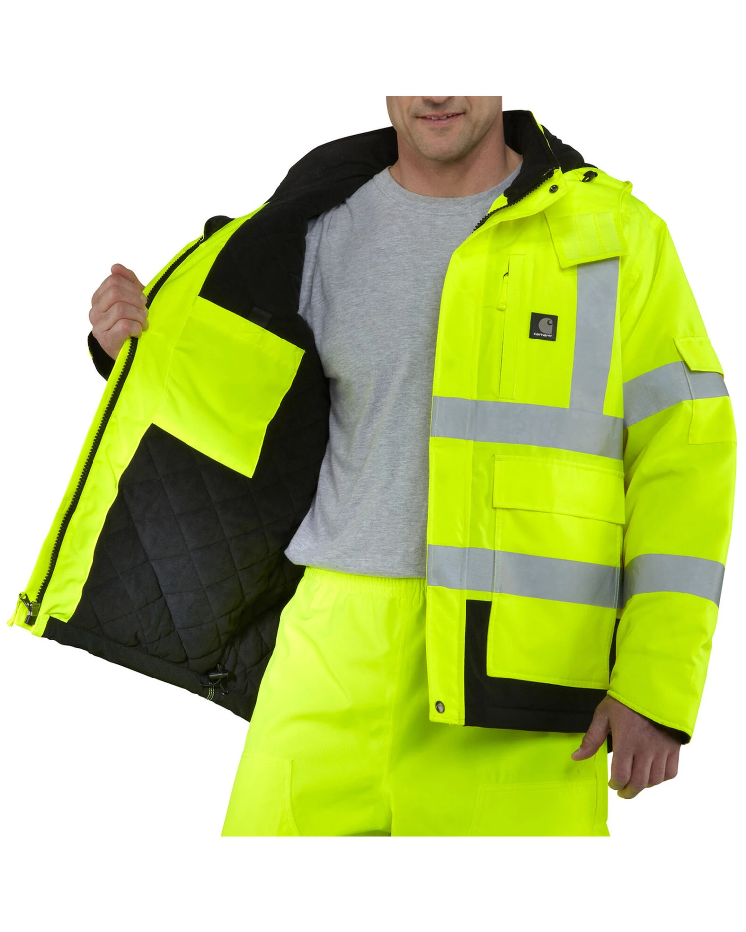 Carhartt Men's High Visibility Water Repellent Sherwood Work Jacket 7 Carhartt Men's High Visibility Water Repellent Sherwood Work Jacket - Image 5