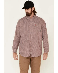 Ariat Men's FR Check Plaid Print Long Sleeve Button Down Work Shirt 9 Ariat Men's FR Check Plaid Print Long Sleeve Button Down Work Shirt -Boot Barn 086U74 71 P1