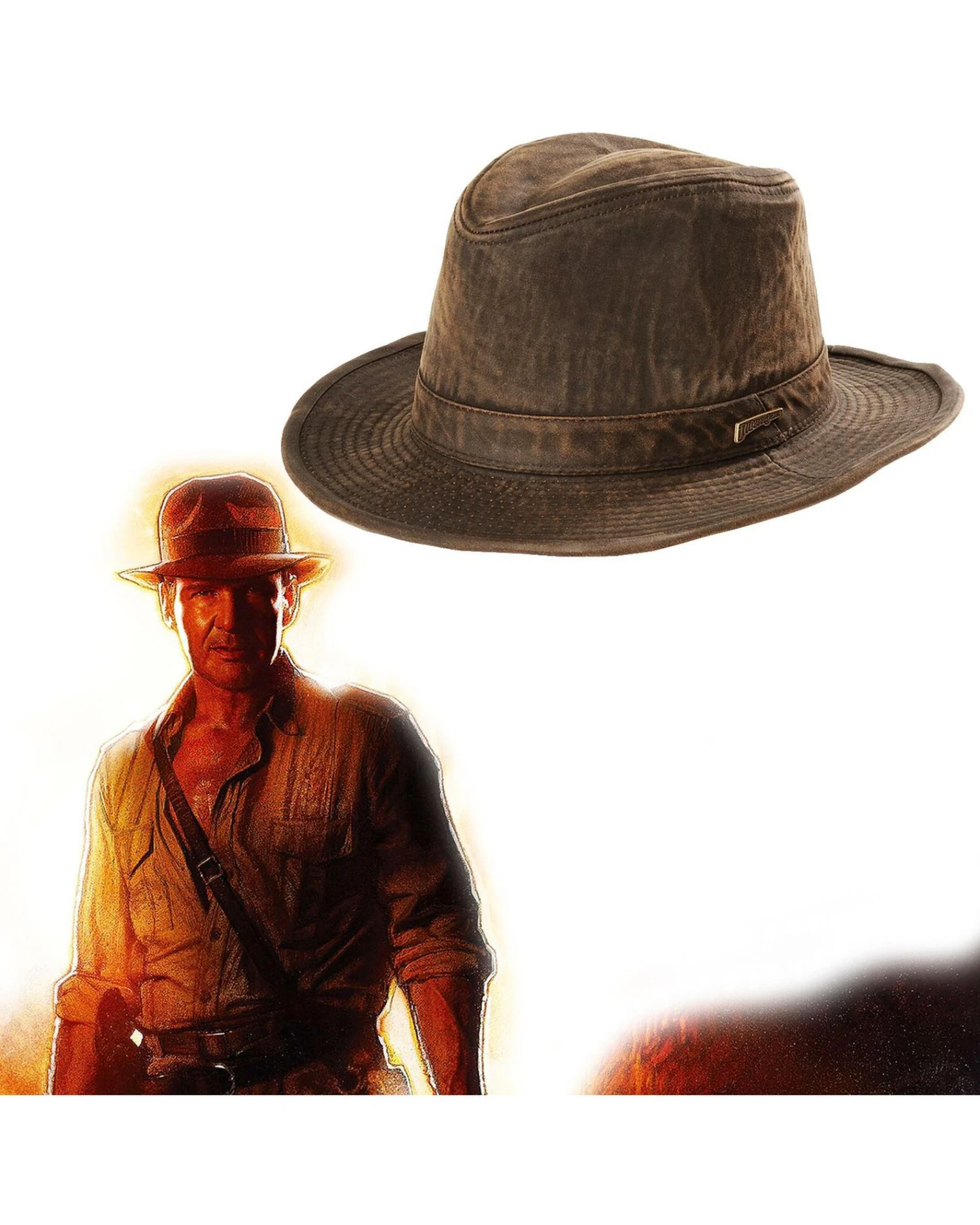 Indiana Jones Weathered Cotton Fedora 3 Indiana Jones Weathered Cotton Fedora