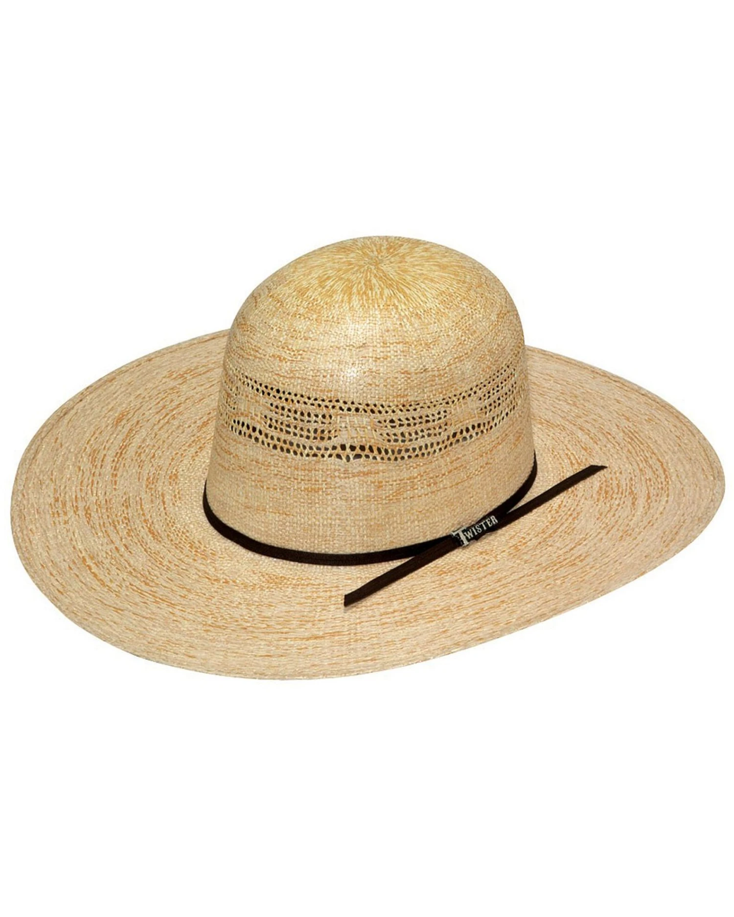 Twister Bangora Open Crown Straw Cowboy Hat 3 Twister Bangora Open Crown Straw Cowboy Hat