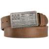 Justin Men's Flying High Leather Belt With Flag Buckle 2 Justin Men's Flying High Leather Belt With Flag Buckle -Boot Barn 120Z86 41 P1