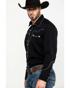 Scully Men's Embroidered Long Sleeve Snap Western Shirt 13 Scully Men's Embroidered Long Sleeve Snap Western Shirt -Boot Barn 2000041449 7018 P3