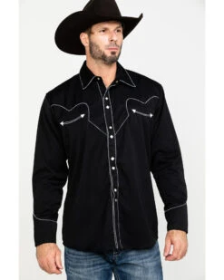Scully Men's Embroidered Long Sleeve Snap Western Shirt 10 Scully Men's Embroidered Long Sleeve Snap Western Shirt -Boot Barn 2000041449 7018 P5