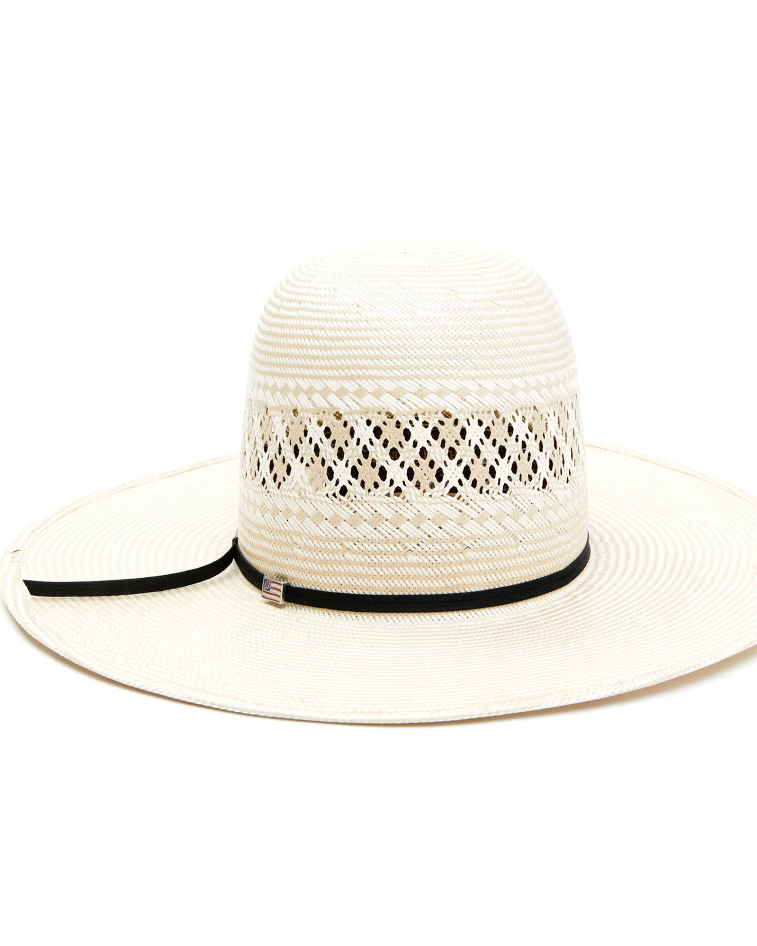American Hat Company Men's Natural 4.25" Open Crown Western Straw Hat 5 American Hat Company Men's Natural 4.25" Open Crown Western Straw Hat - Image 3