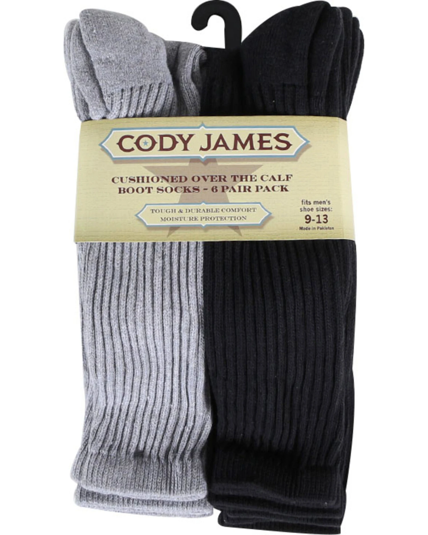 Cody James Men's Cushioned Boot Socks - 6 Pack 3 Cody James Men's Cushioned Boot Socks - 6 Pack