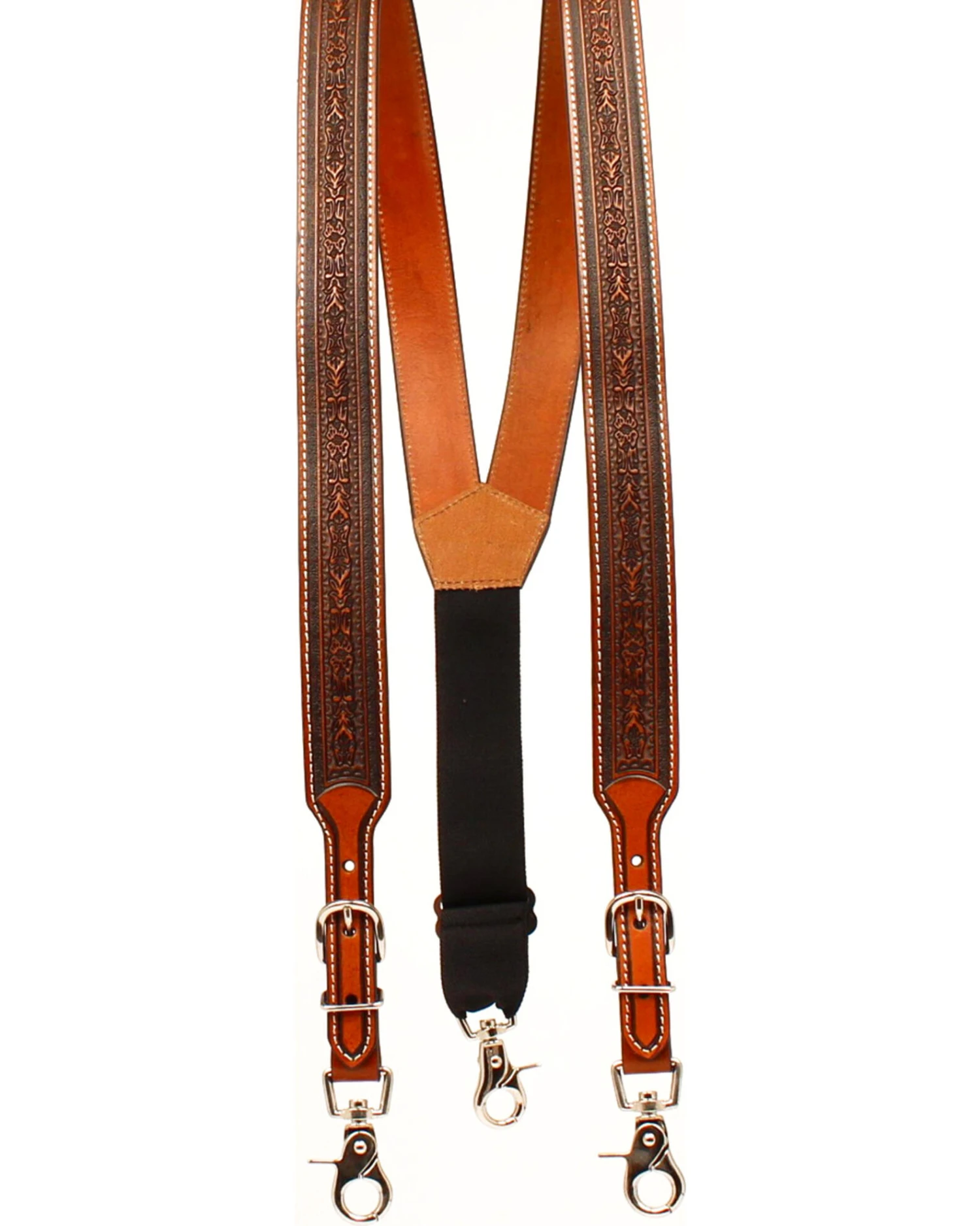 Nocona Men's Tooled Suspenders 3 Nocona Men's Tooled Suspenders