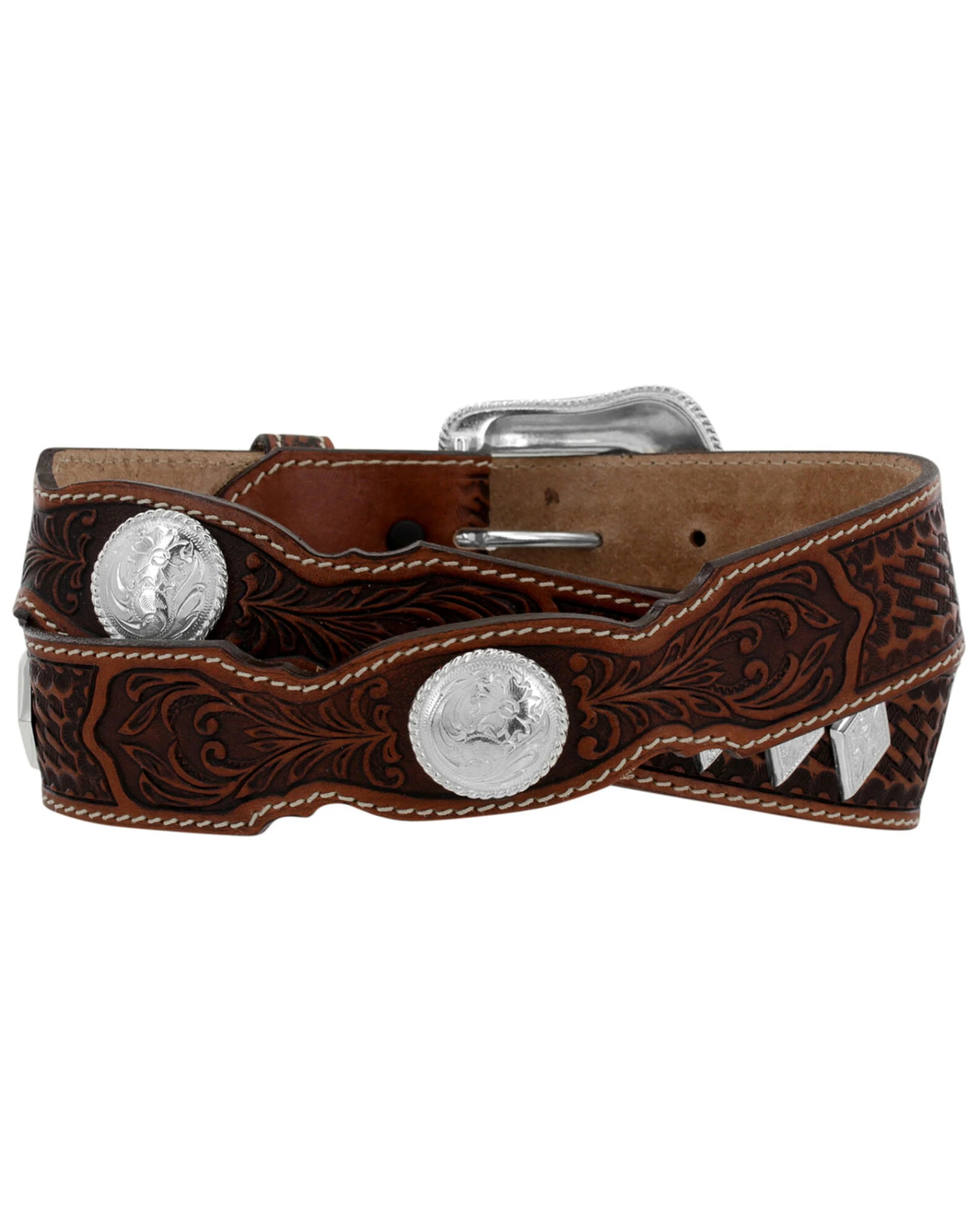 Tony Lama Men's Tooled Stillwater Creek Western Belt 4 Tony Lama Men's Tooled Stillwater Creek Western Belt - Image 2