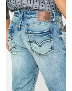 Moonshine Spirit Men's Sutton Light Wash Slim Straight Jeans 10 Moonshine Spirit Men's Sutton Light Wash Slim Straight Jeans -Boot Barn 2000239735 402 P5