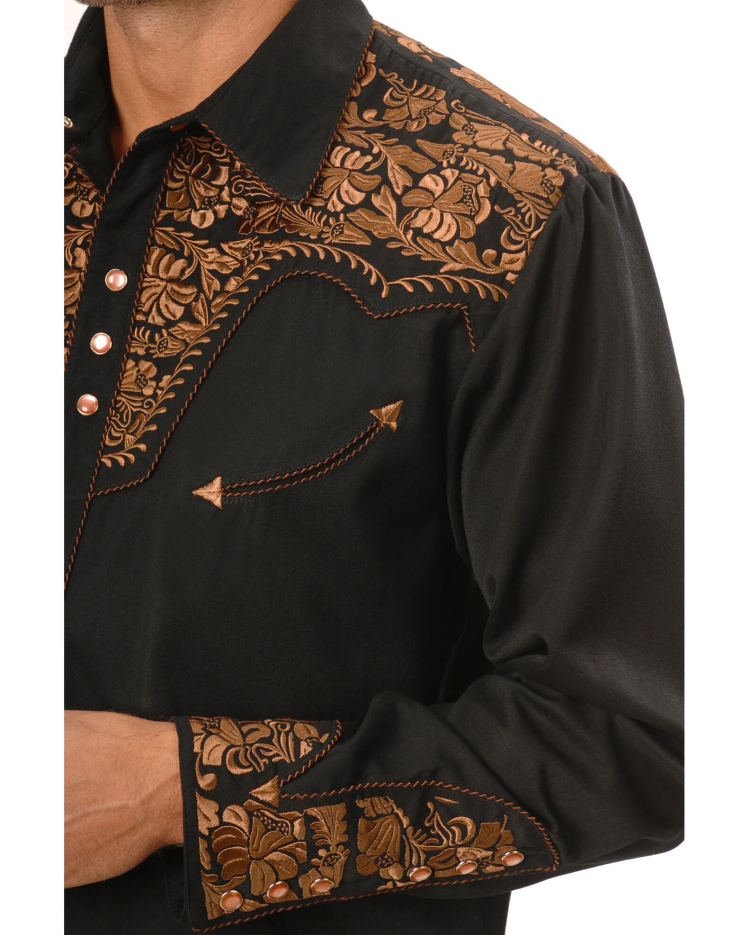 Scully Men's Embroidered Gunfighter Shirt - Big 4 Scully Men's Embroidered Gunfighter Shirt - Big - Image 2