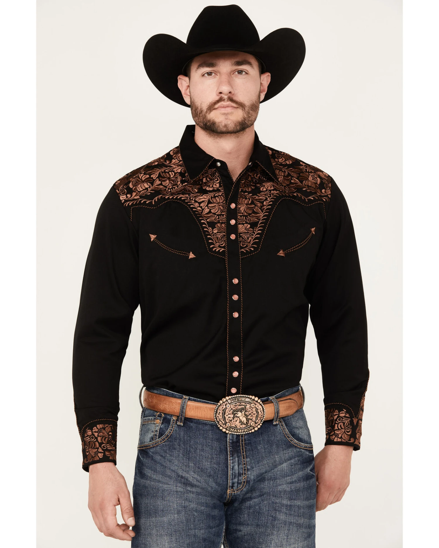 Scully Men's Embroidered Gunfighter Shirt - Big 3 Scully Men's Embroidered Gunfighter Shirt - Big