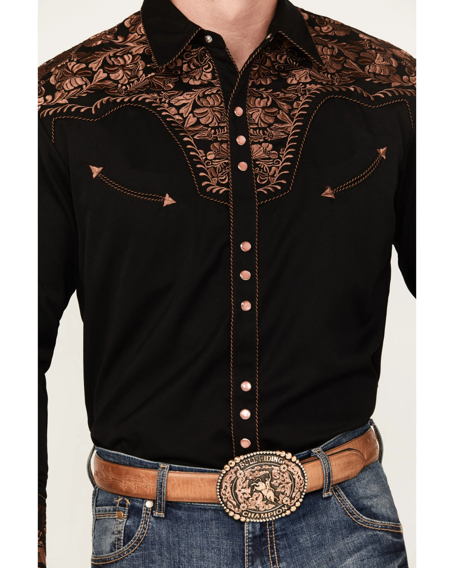 Scully Men's Embroidered Gunfighter Shirt - Big 5 Scully Men's Embroidered Gunfighter Shirt - Big - Image 3