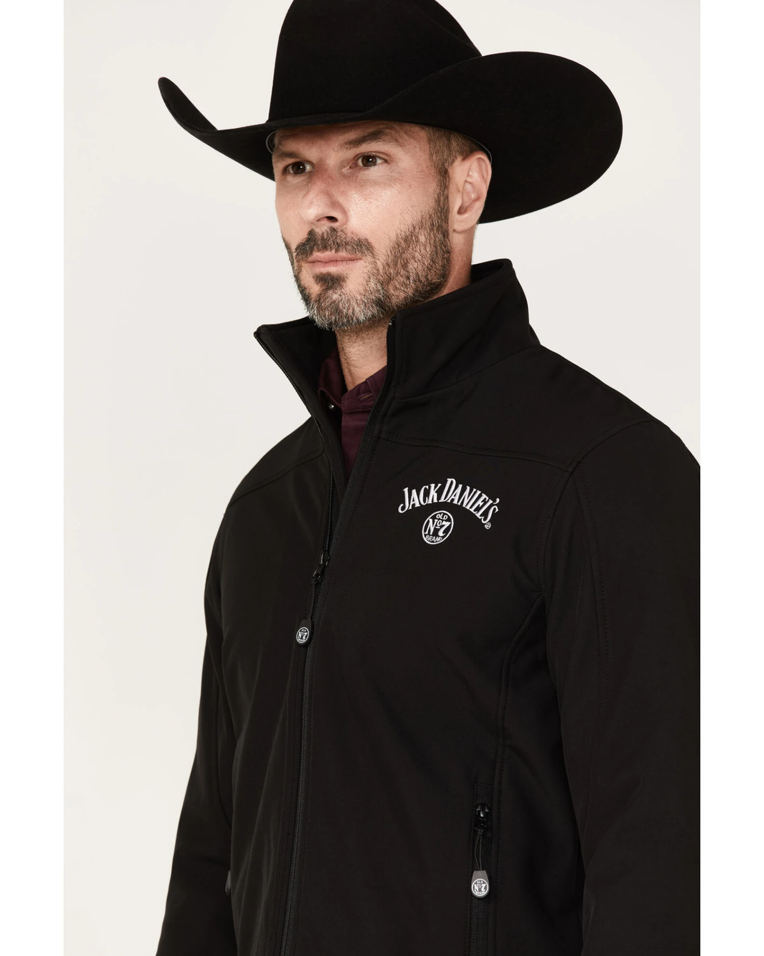 Jack Daniel's Men's Zip-Up Soft Shell Logo Jacket 3 Jack Daniel's Men's Zip-Up Soft Shell Logo Jacket