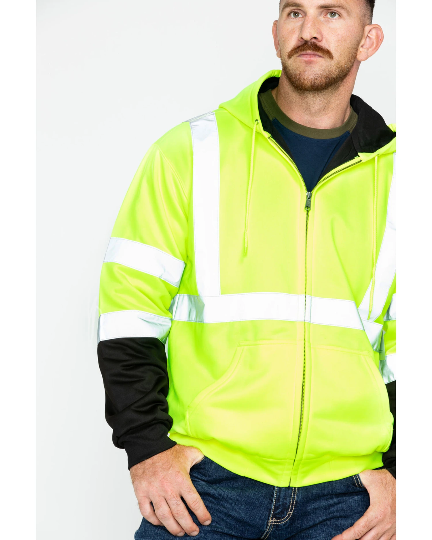Hawx Men's Softshell High-Visibility Safety Work Jacket 6 Hawx Men's Softshell High-Visibility Safety Work Jacket - Image 4