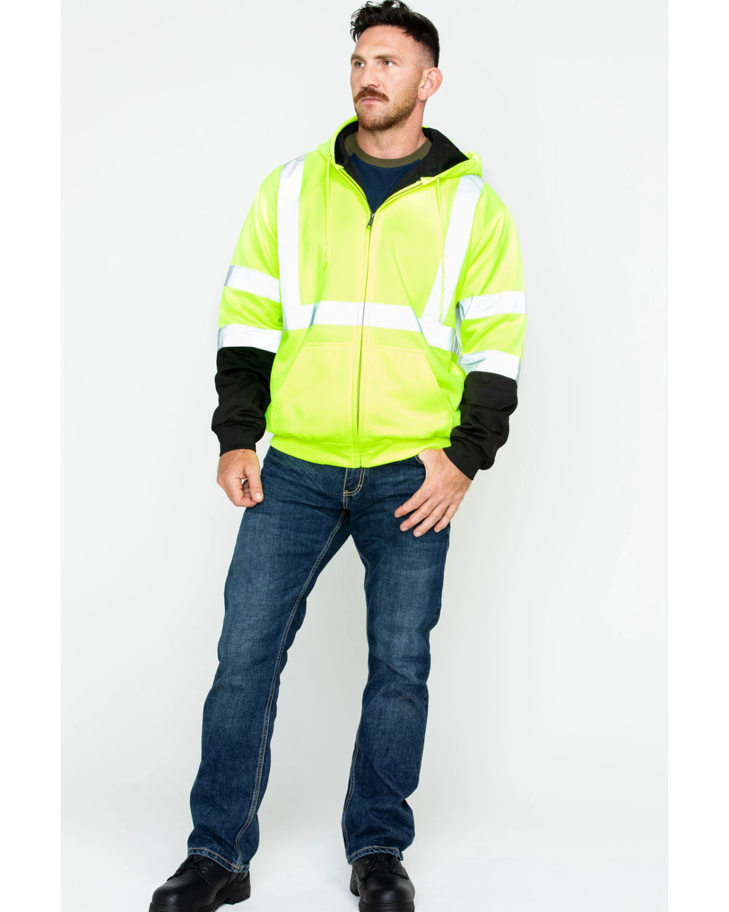 Hawx Men's Softshell High-Visibility Safety Work Jacket 7 Hawx Men's Softshell High-Visibility Safety Work Jacket - Image 5