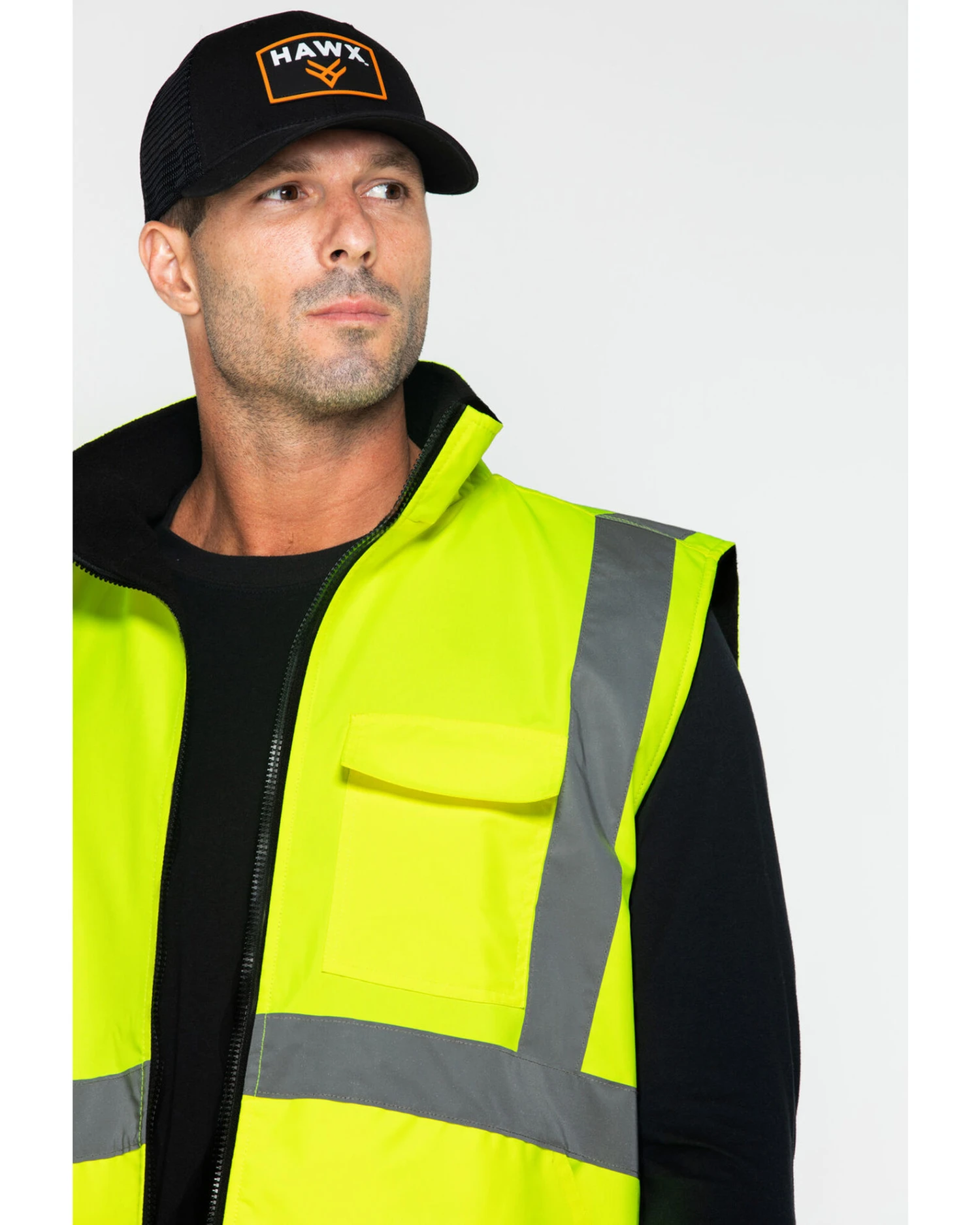 Hawx Men's Reversible Reflective Work Vest 6 Hawx Men's Reversible Reflective Work Vest - Image 4