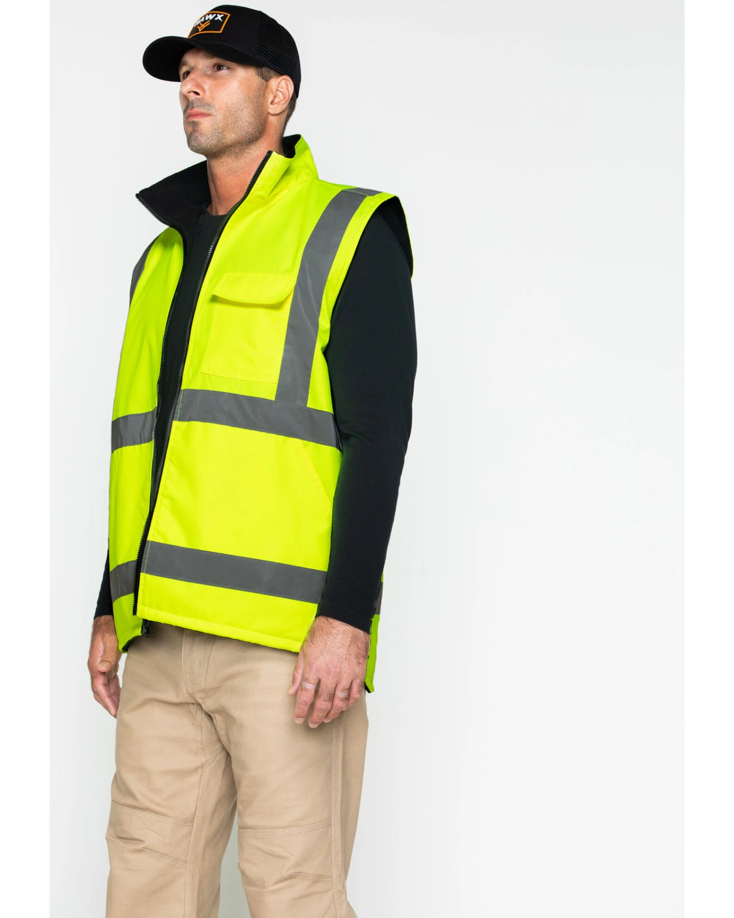 Hawx Men's Reversible Reflective Work Vest 5 Hawx Men's Reversible Reflective Work Vest - Image 3
