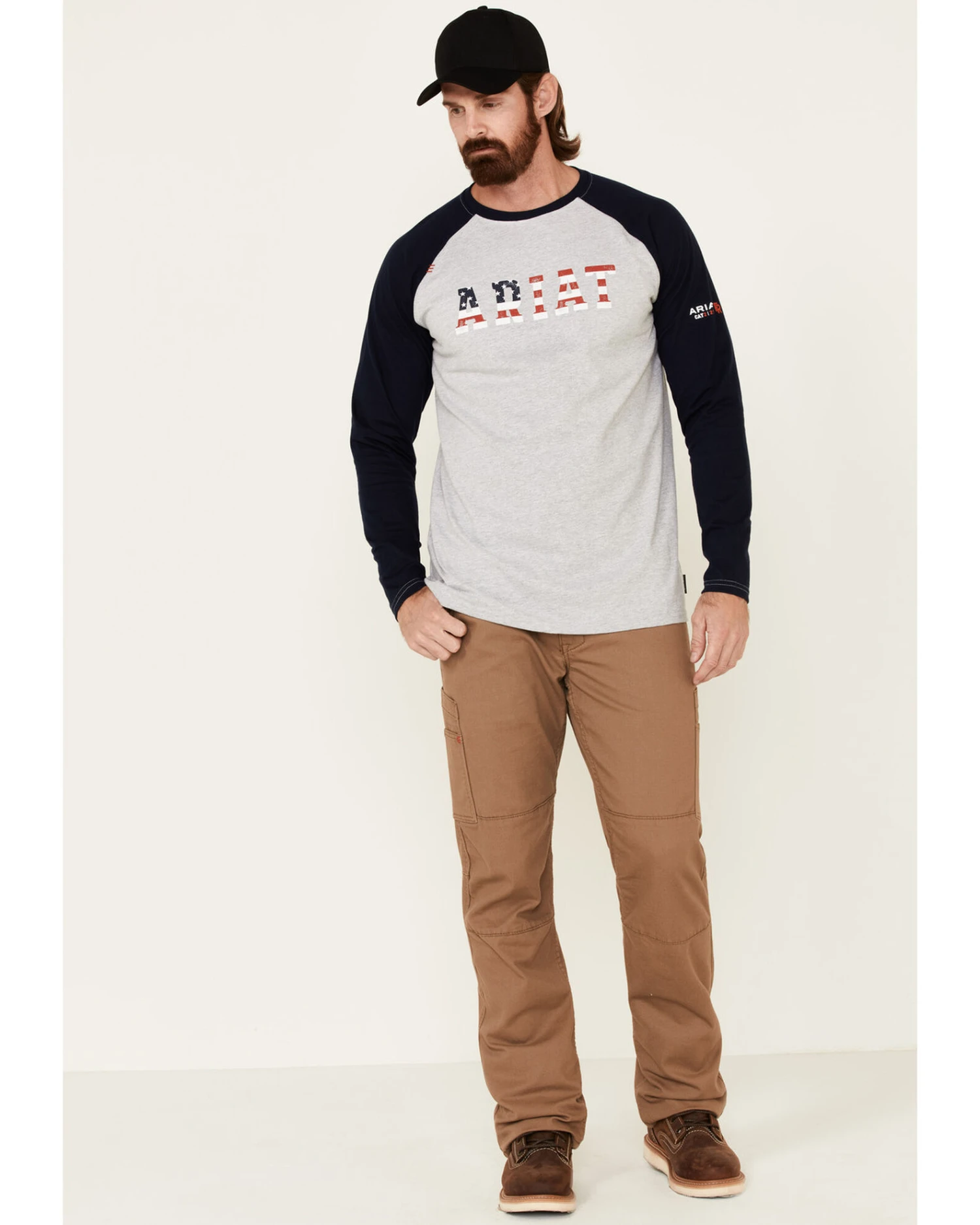 Ariat Men's FR Baseball Logo Crew Work Tee 4 Ariat Men's FR Baseball Logo Crew Work Tee - Image 2