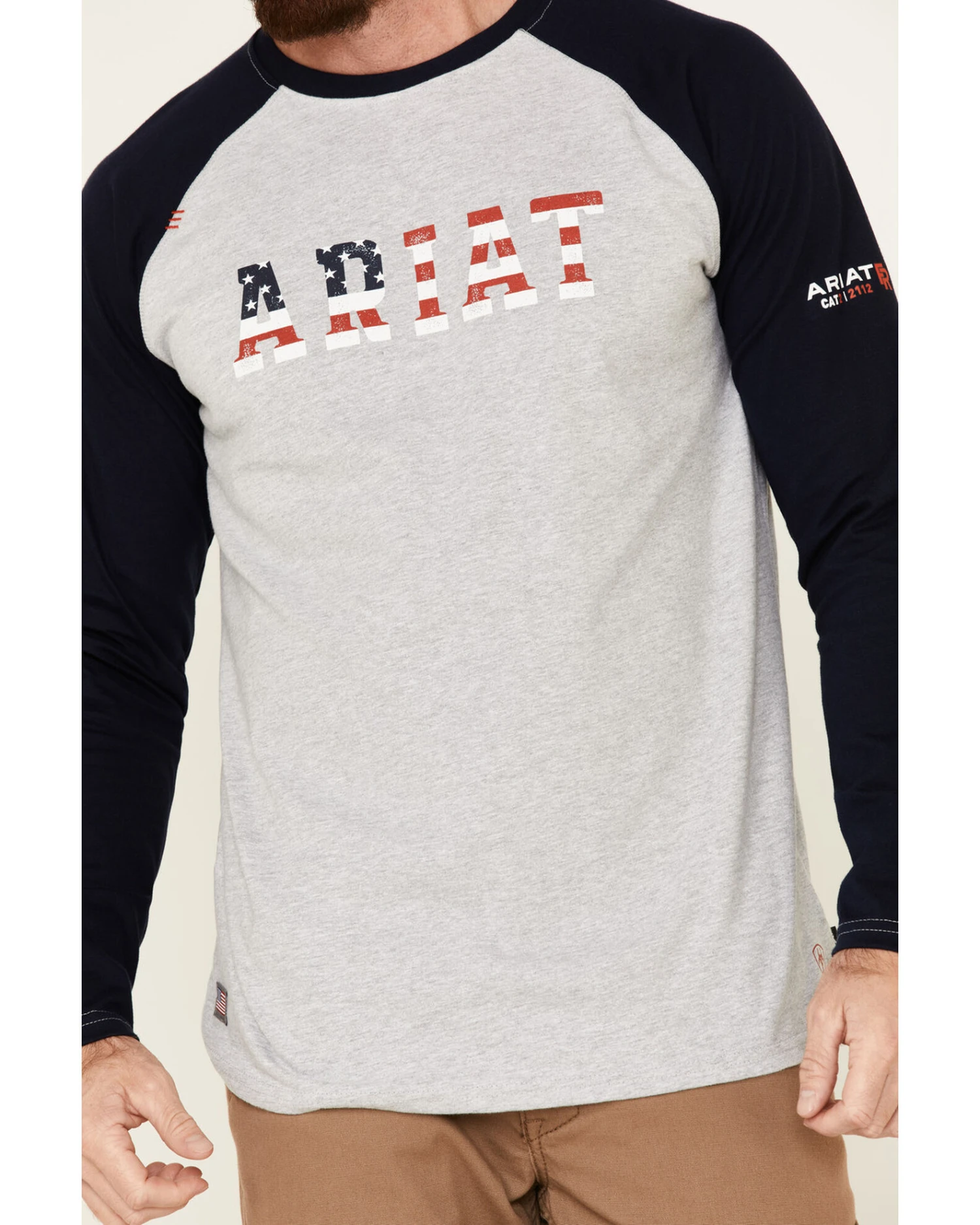 Ariat Men's FR Baseball Logo Crew Work Tee 7 Ariat Men's FR Baseball Logo Crew Work Tee - Image 5