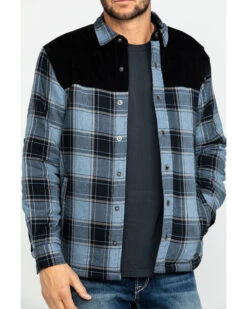 Moonshine Spirit Men's Goleta Plaid Mixed Flannel Nylon Shirt Jacket 10 Moonshine Spirit Men's Goleta Plaid Mixed Flannel Nylon Shirt Jacket -Boot Barn 2000282810 400 P4