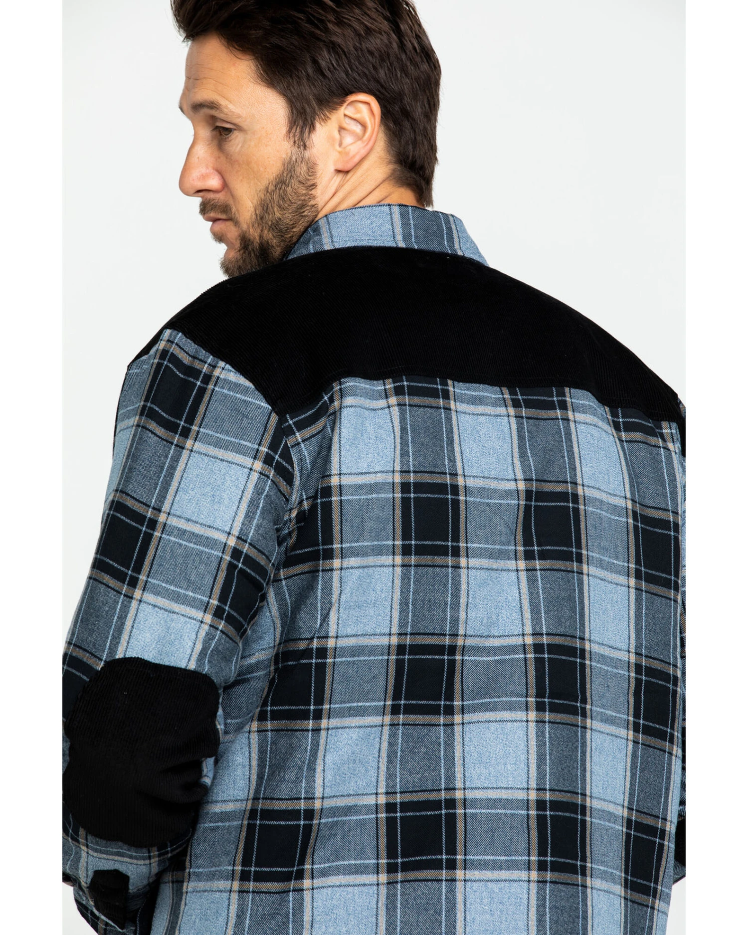 Moonshine Spirit Men's Goleta Plaid Mixed Flannel Nylon Shirt Jacket 4 Moonshine Spirit Men's Goleta Plaid Mixed Flannel Nylon Shirt Jacket - Image 2