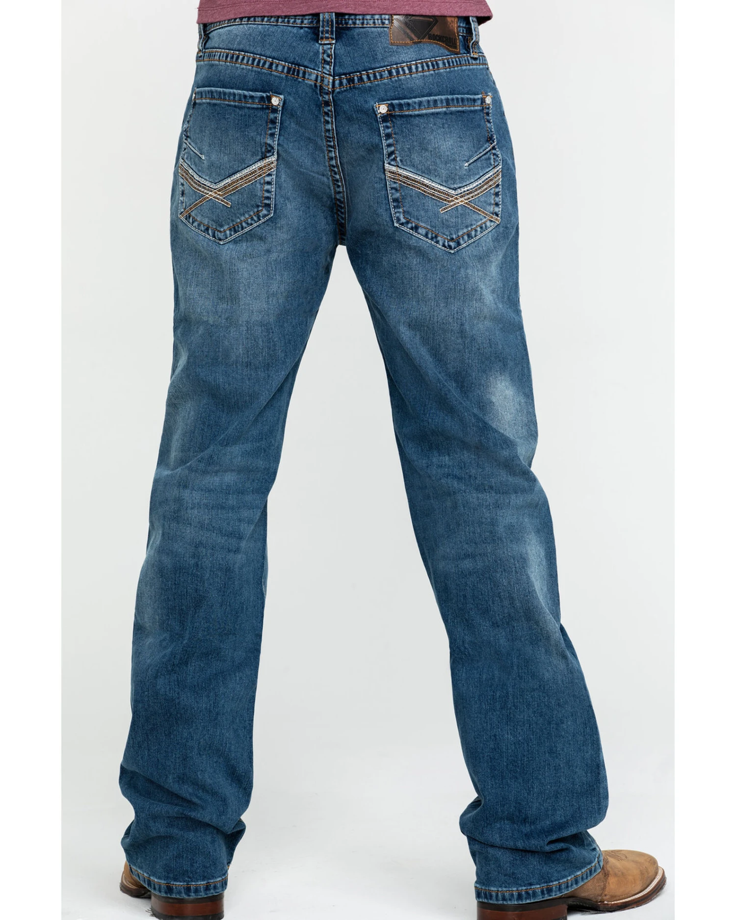 Rock & Roll Denim Men's X Stitch Double Barrel Relaxed Straight Jeans 8 Rock & Roll Denim Men's X Stitch Double Barrel Relaxed Straight Jeans - Image 6
