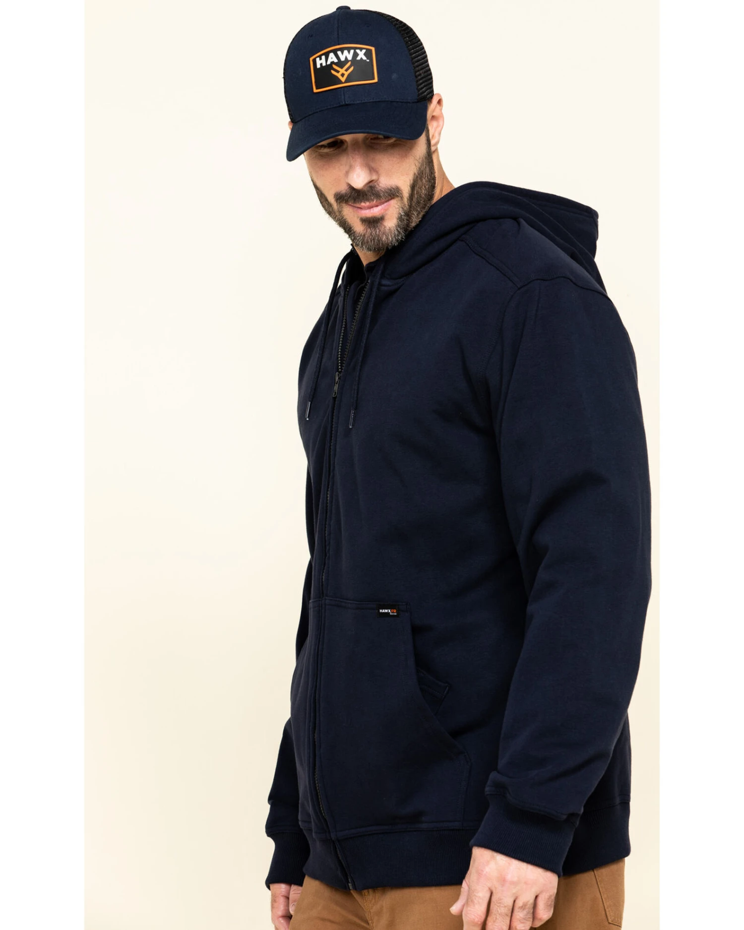 Hawx Men's FR Zip Up Fleece Hooded Work Hoodie 7 Hawx Men's FR Zip Up Fleece Hooded Work Hoodie - Image 5