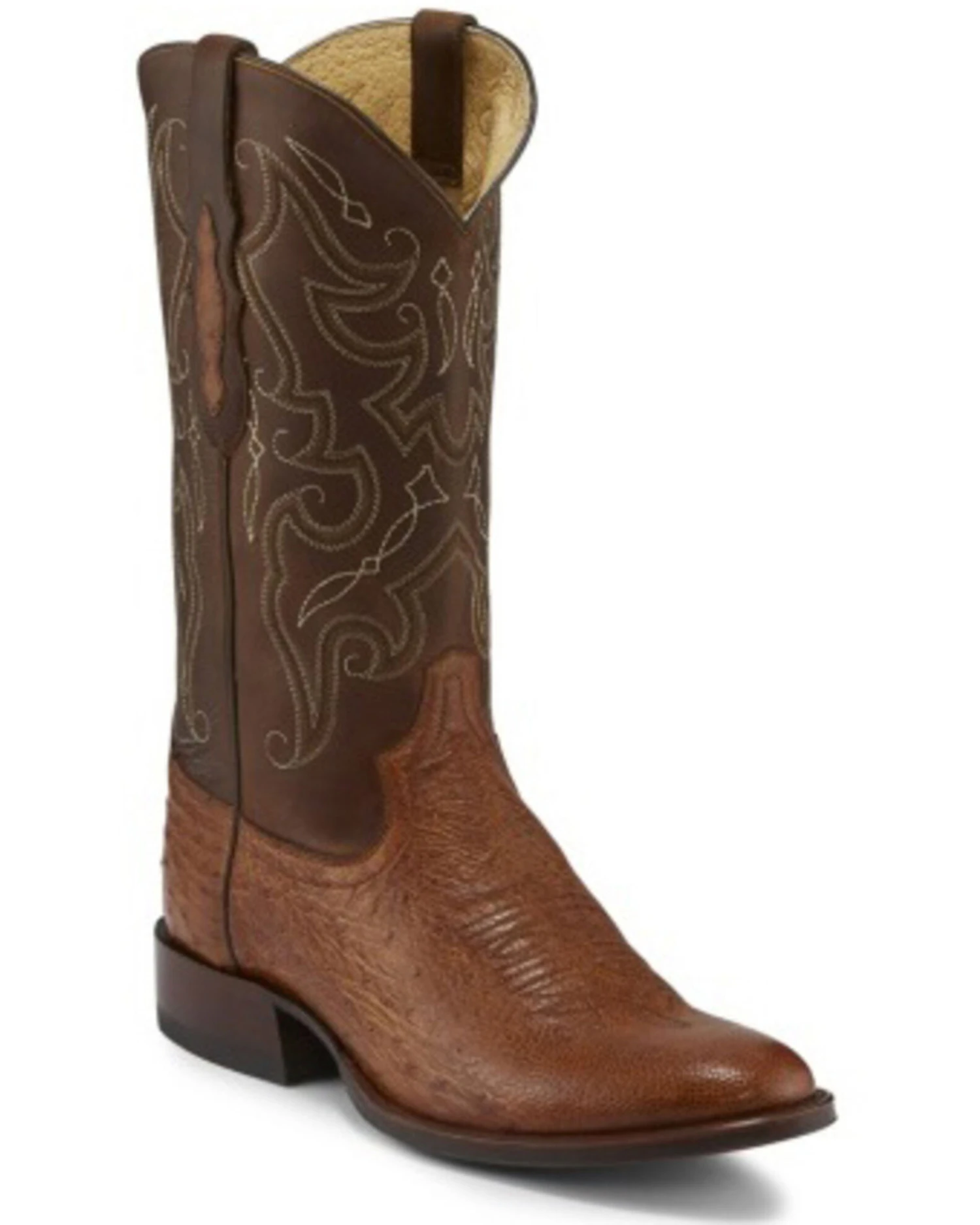 Tony Lama Men's Patron Saddle Exotic Smooth Western Boots - Round Toe 3 Tony Lama Men's Patron Saddle Exotic Smooth Western Boots - Round Toe