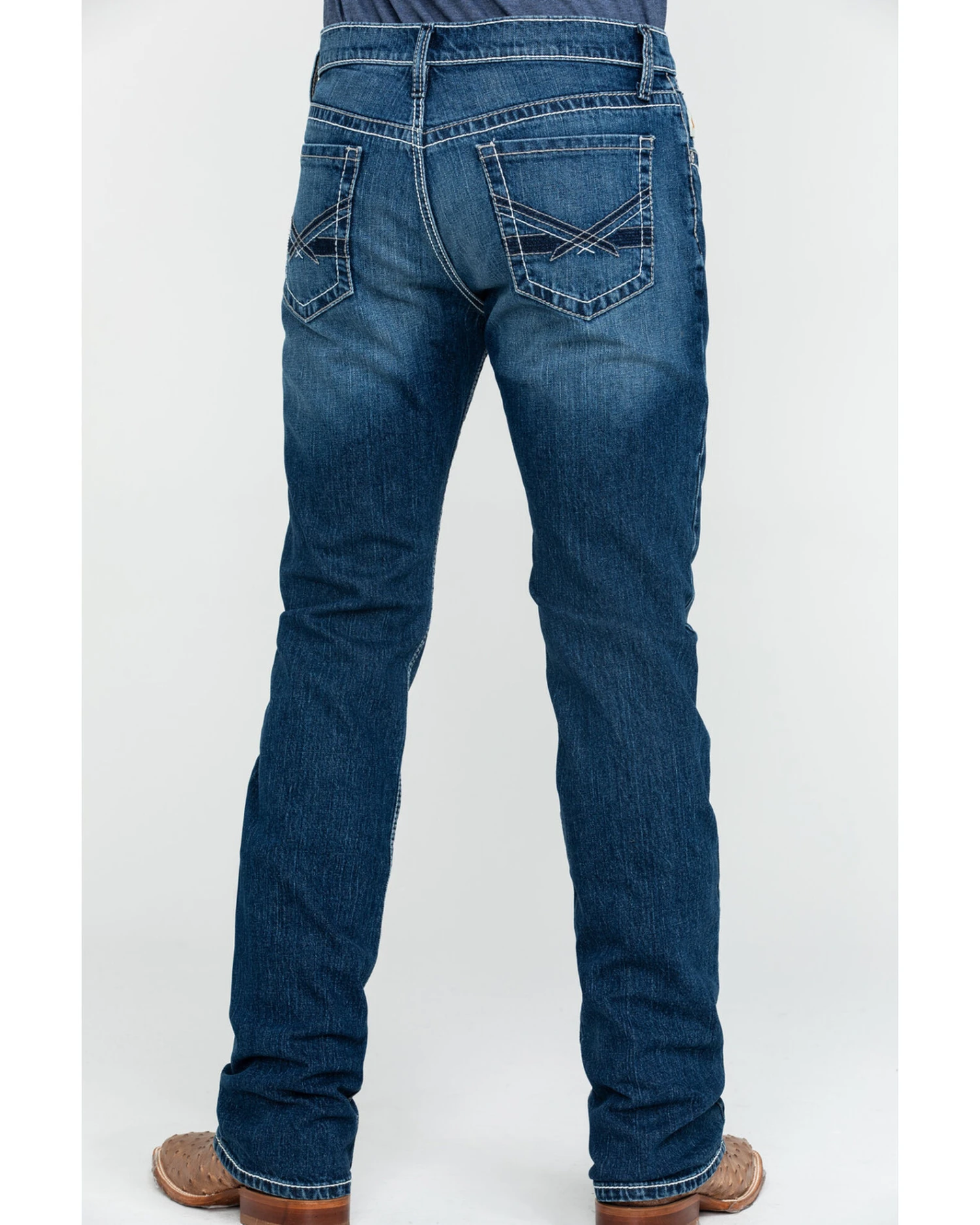 Cinch Men's Ian Medium Stone Wash Slim Boot Jeans 6 Cinch Men's Ian Medium Stone Wash Slim Boot Jeans - Image 4