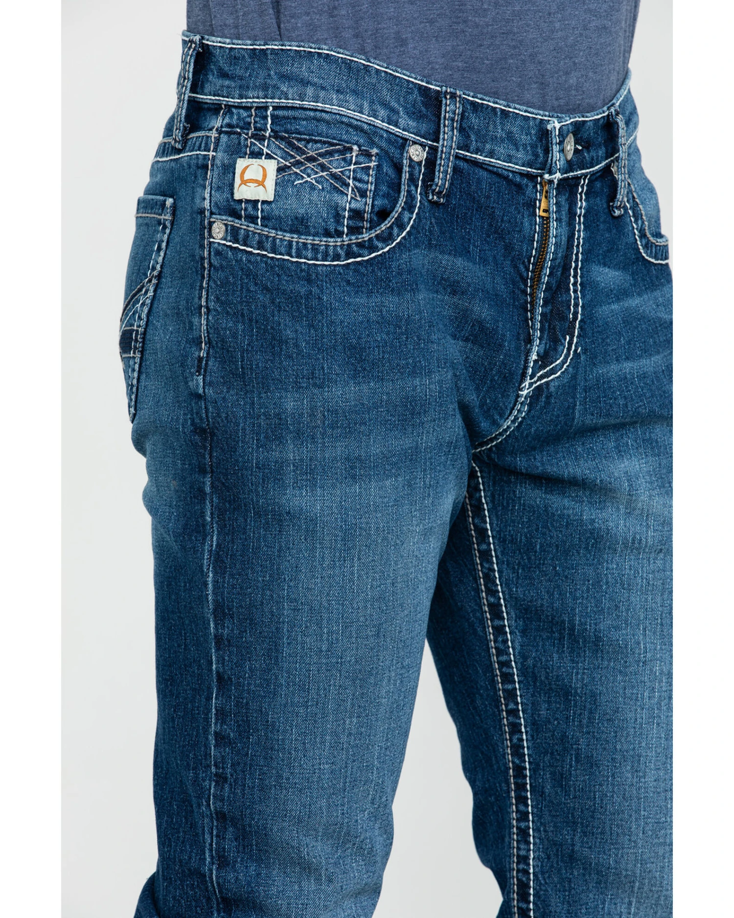 Cinch Men's Ian Medium Stone Wash Slim Boot Jeans 7 Cinch Men's Ian Medium Stone Wash Slim Boot Jeans - Image 5