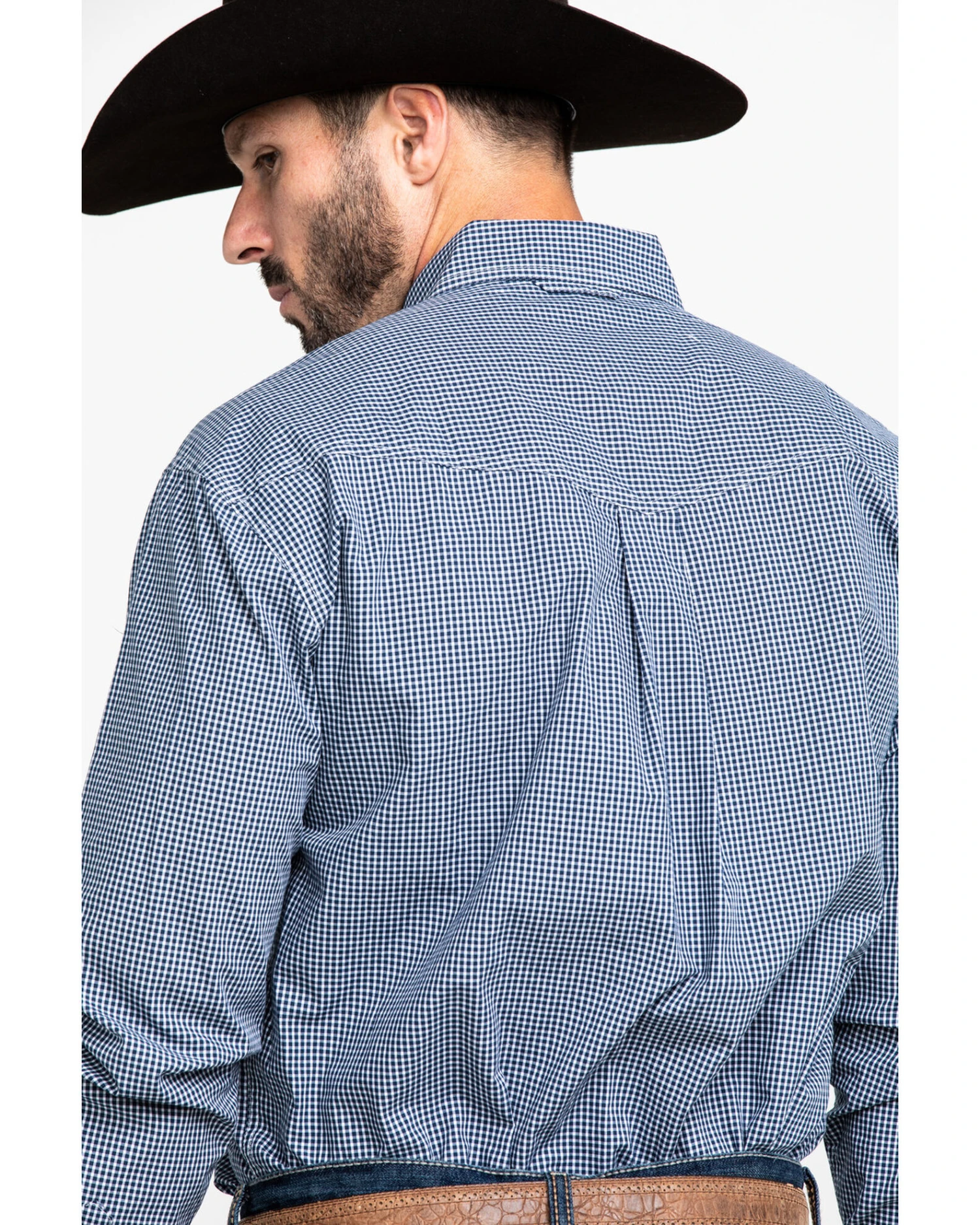 Roper Men's Amarillo Meadow Mini Check Plaid Long Sleeve Western Shirt 7 Roper Men's Amarillo Meadow Mini Check Plaid Long Sleeve Western Shirt - Image 5
