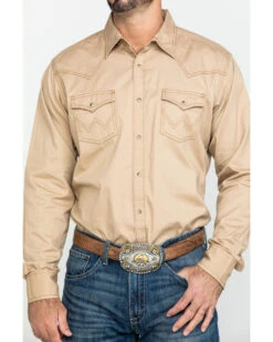 Wrangler Retro Men's Tan Solid Long Sleeve Western Shirt 15 Wrangler Retro Men's Tan Solid Long Sleeve Western Shirt -Boot Barn 2000292973 280 P5