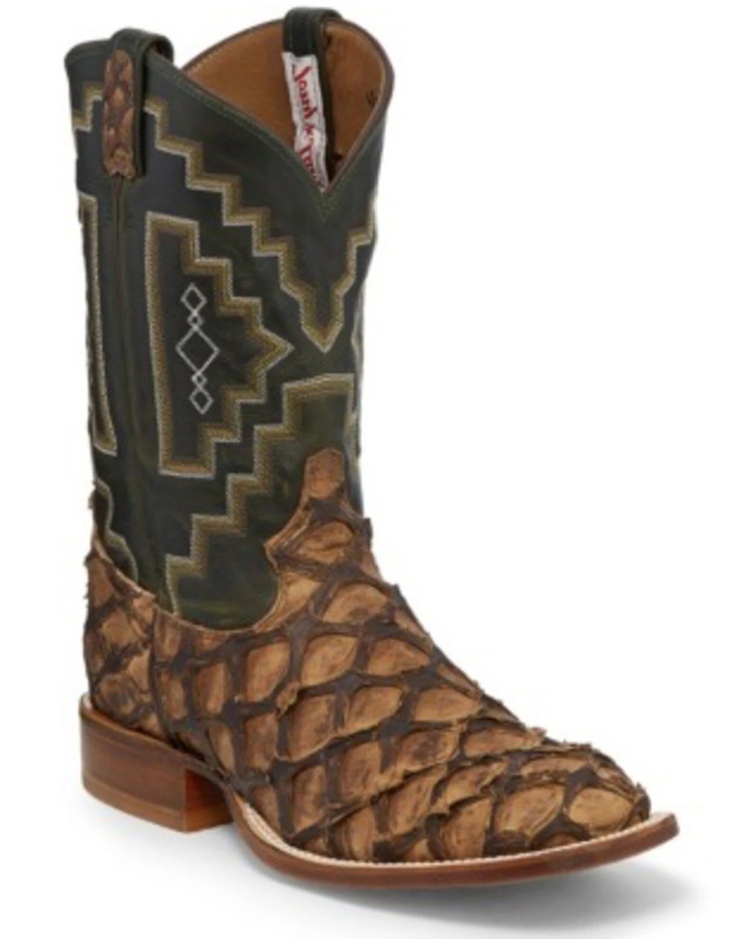 Tony Lama Men's Leviathan Chocolate Western Boots - Square Toe 3 Tony Lama Men's Leviathan Chocolate Western Boots - Square Toe