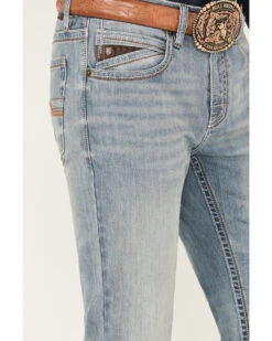 RANK 45 Men's Scoreline 4-Way Performance Stretch Slim Fit Bootcut Jeans