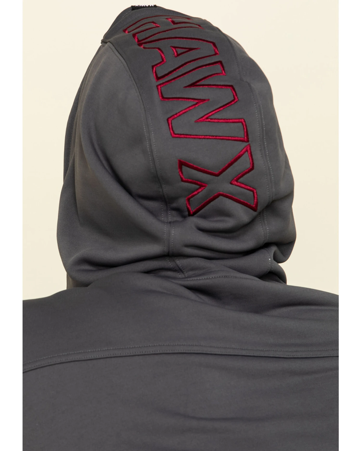 Hawx Men's Gray Tech Logo Hooded Work Sweatshirt - Tall 8 Hawx Men's Gray Tech Logo Hooded Work Sweatshirt - Tall - Image 6