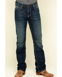 Cinch Men's Ian Rigid Dark Slim Bootcut Jeans