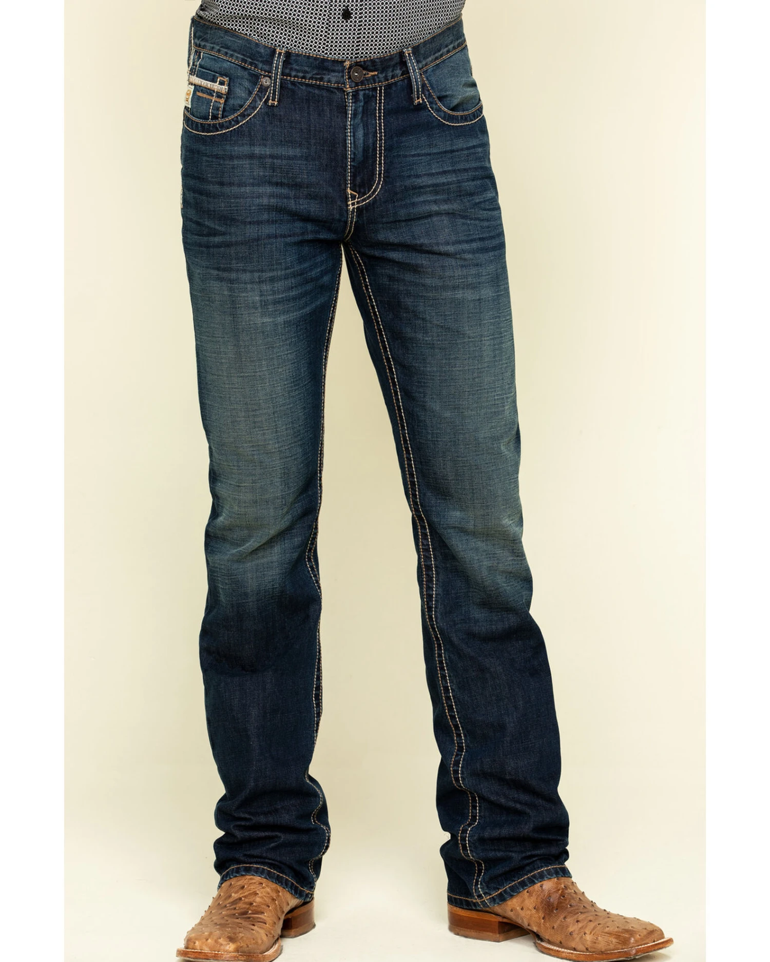 Cinch Men's Ian Rigid Dark Slim Bootcut Jeans 3 Cinch Men's Ian Rigid Dark Slim Bootcut Jeans