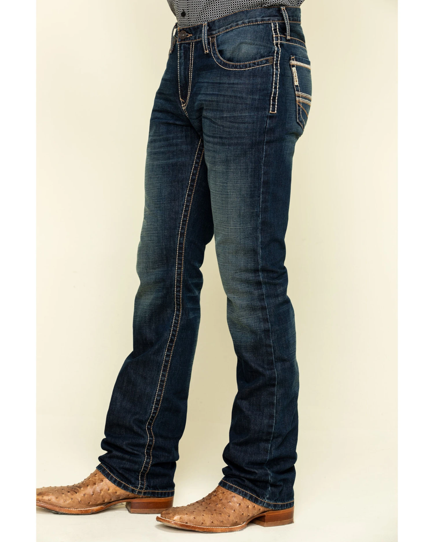Cinch Men's Ian Rigid Dark Slim Bootcut Jeans 4 Cinch Men's Ian Rigid Dark Slim Bootcut Jeans - Image 2