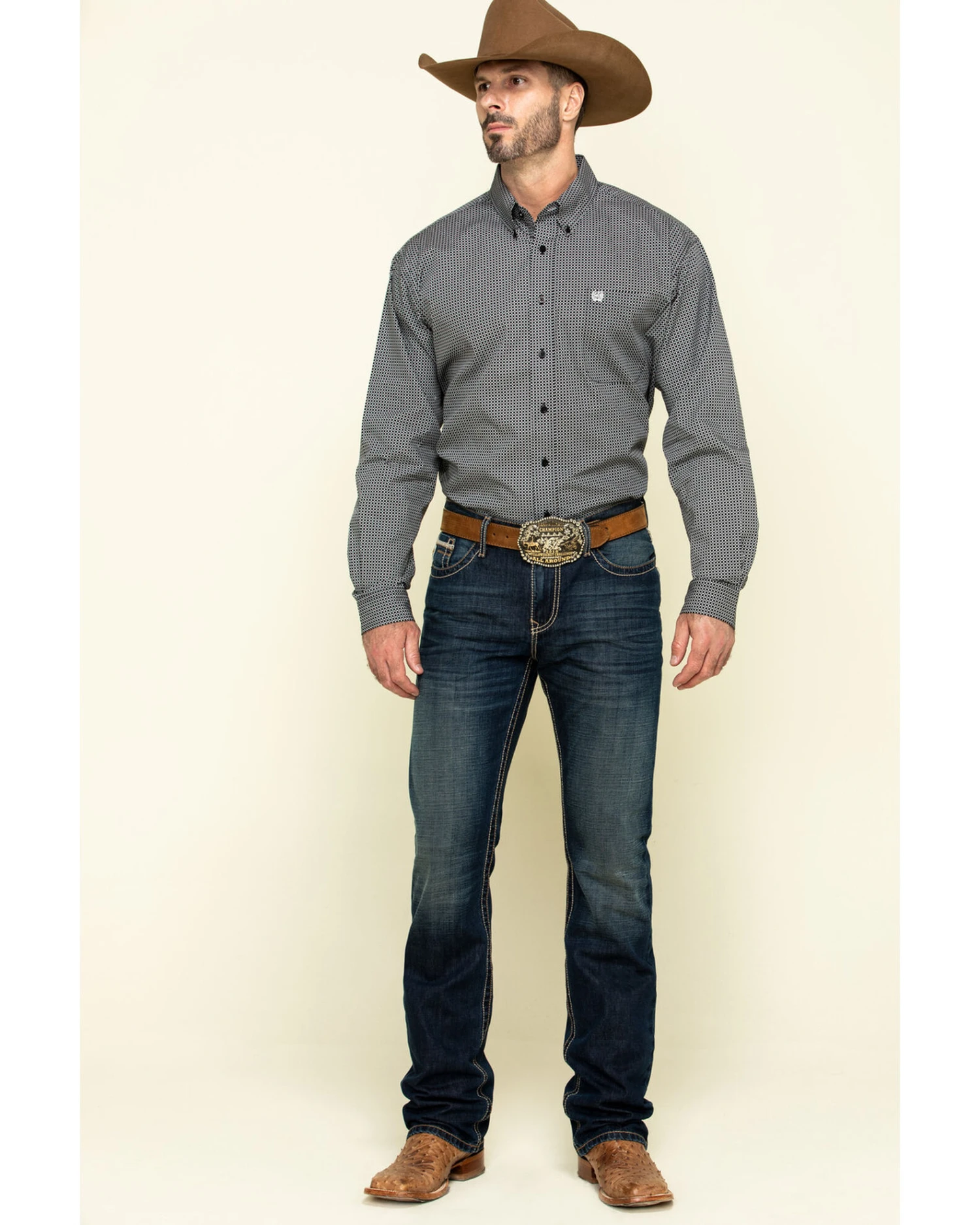 Cinch Men's Ian Rigid Dark Slim Bootcut Jeans 7 Cinch Men's Ian Rigid Dark Slim Bootcut Jeans - Image 5