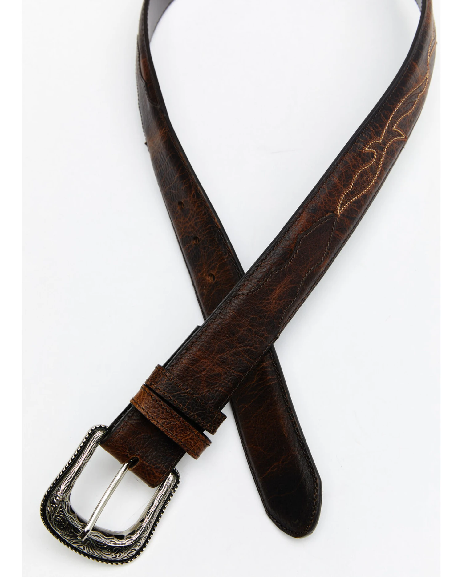 Cody James Men's Orange Stitched Belt 4 Cody James Men's Orange Stitched Belt - Image 2