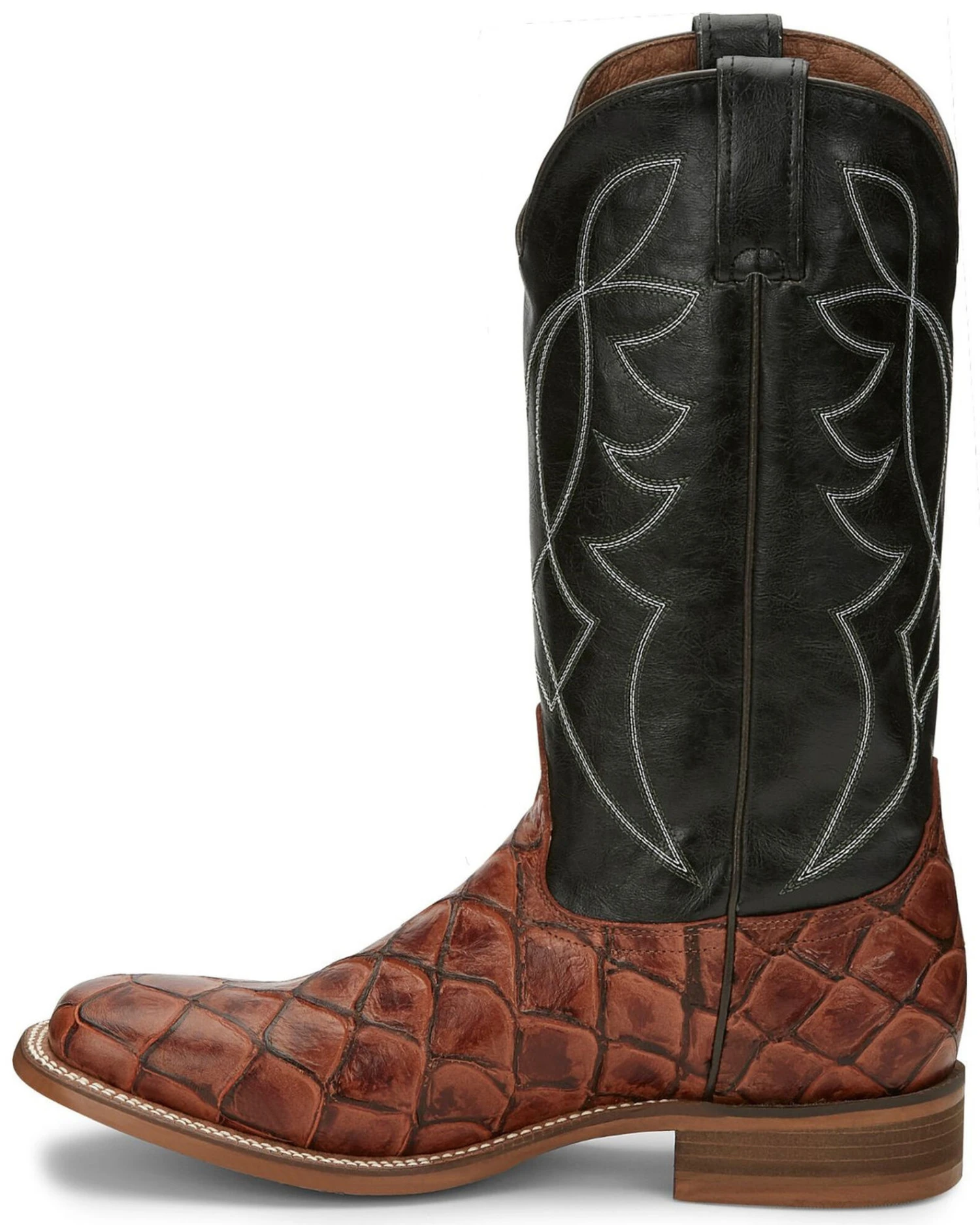 Nocona Men's Go Round Cognac Western Boots - Square Toe 5 Nocona Men's Go Round Cognac Western Boots - Square Toe - Image 3