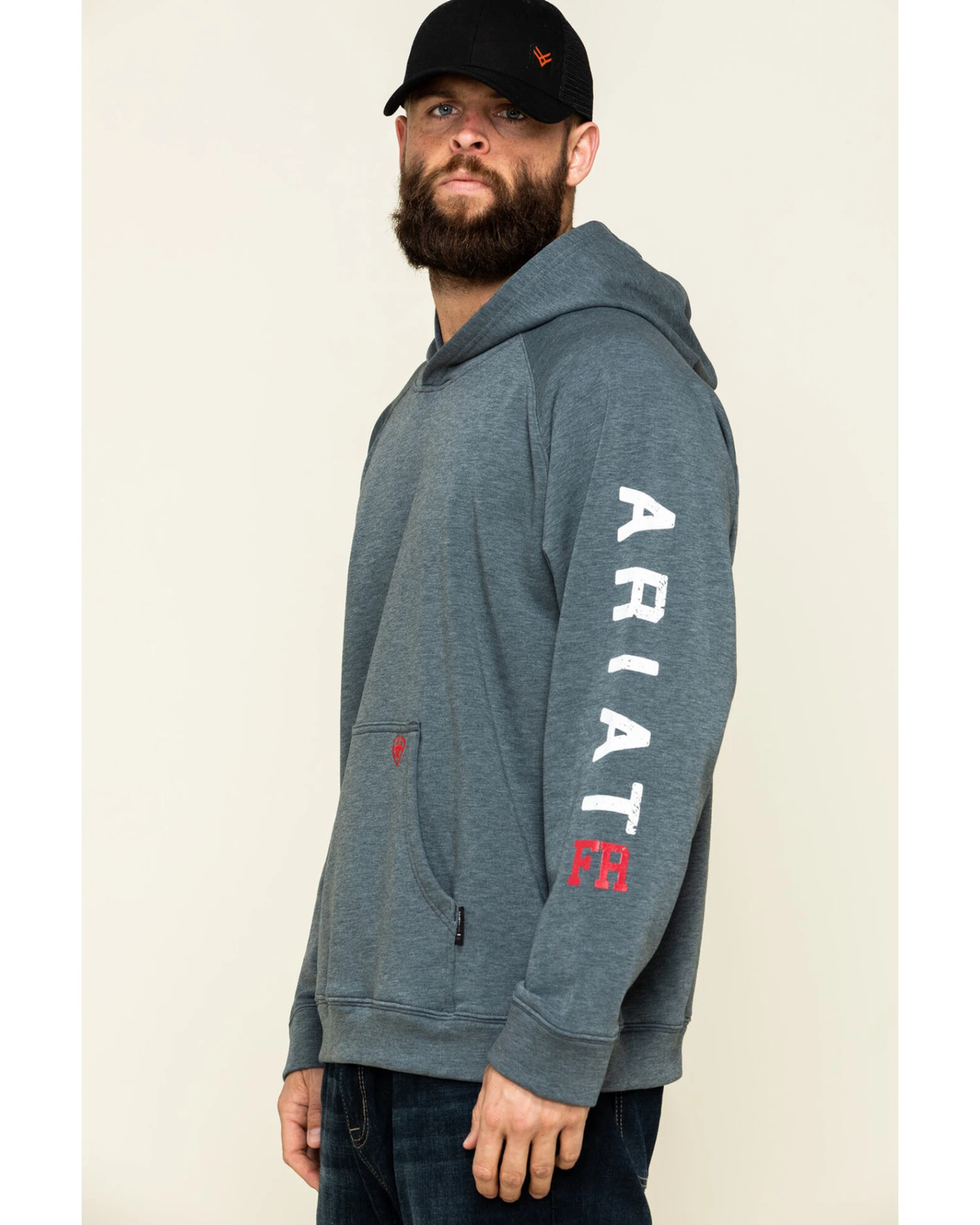Ariat Men's FR Primo Fleece Roughneck Hooded Sweatshirt- Big 4 Ariat Men's FR Primo Fleece Roughneck Hooded Sweatshirt- Big - Image 2